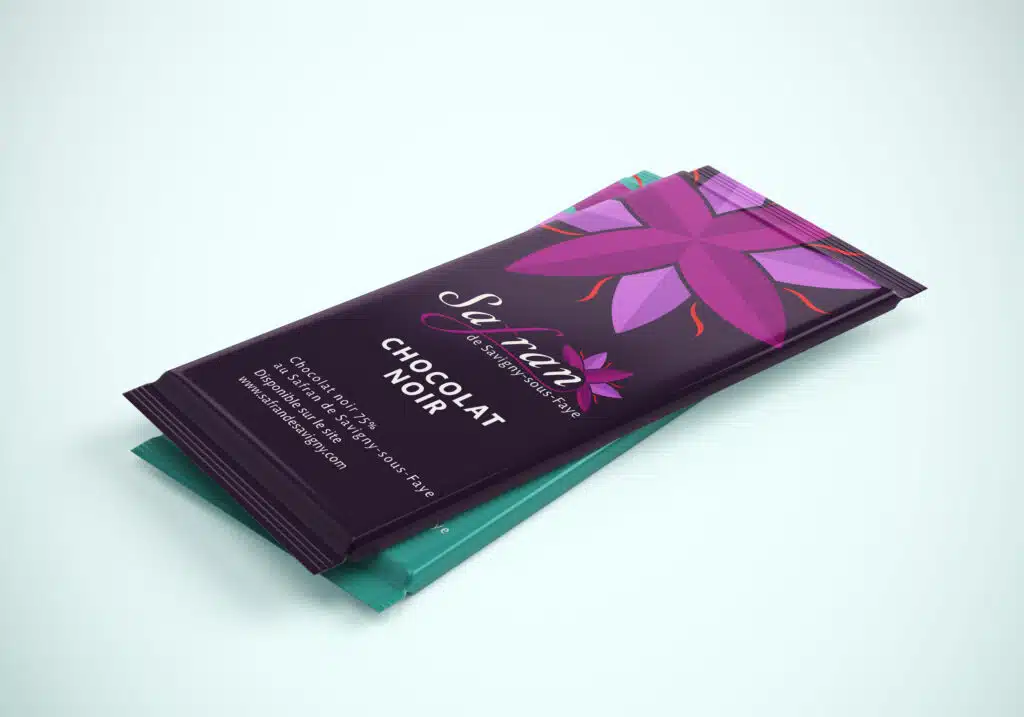 packaging chocolat au safran